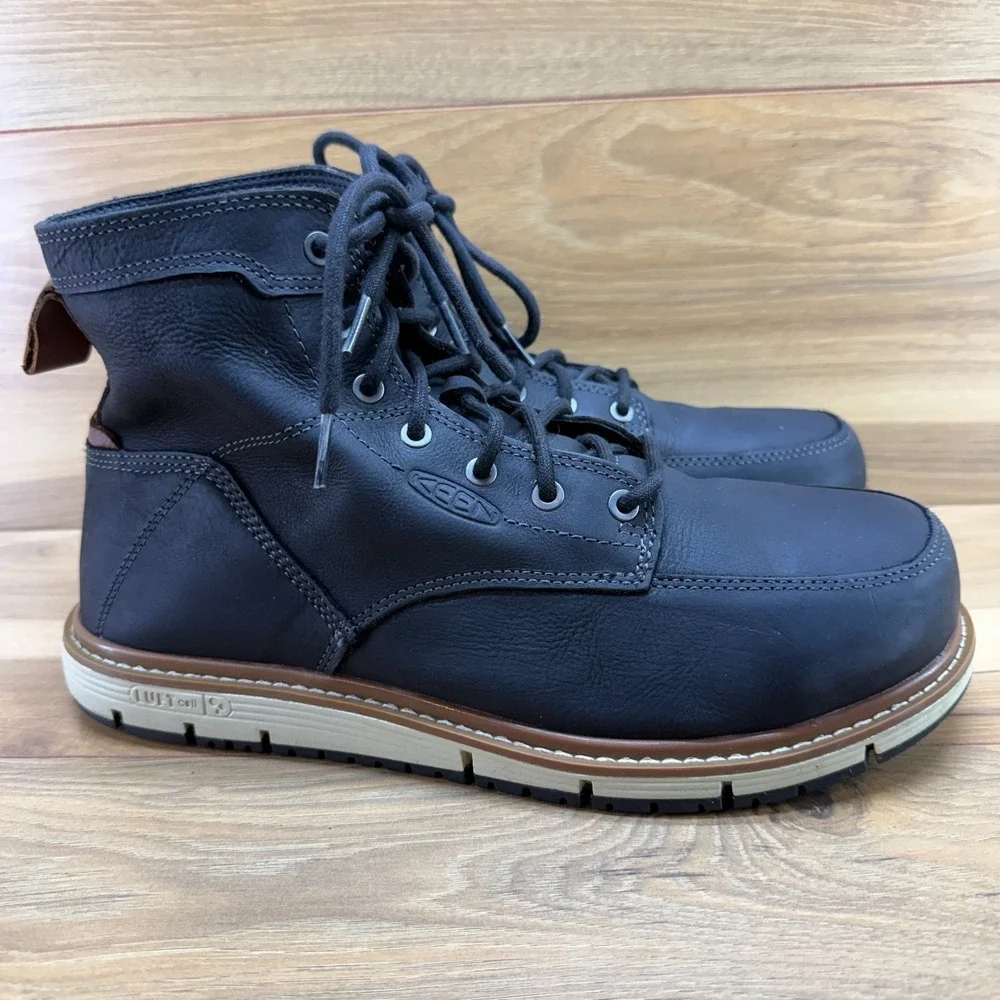 Keen Utility San Jose Safety Toe Boots Mens 11.5 D Black Leather Work Casual